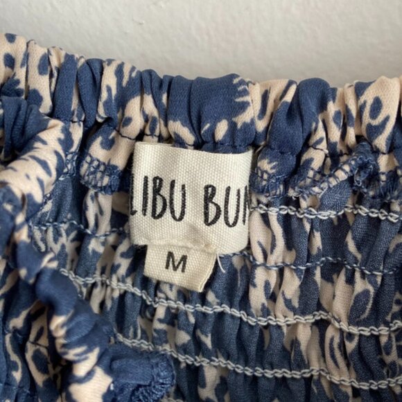 NWT Malibu Bum Blue & Cream Printed Crop Top & Maxi Skirt Two Piece Set - Picture 6 of 15